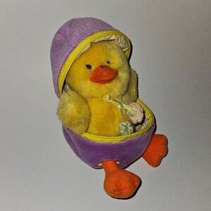 Yellow Baby Chick Duck in Purple Zipper Egg Plush Easter Toy Walmart
